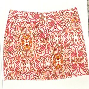 Adidas Climacool Pink Orange Patterned Performance Skort Women's 8